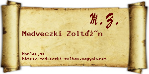 Medveczki Zoltán névjegykártya