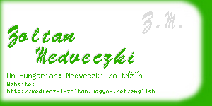 zoltan medveczki business card